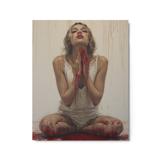 Crimson Splendor – Metal print - 1111Arts