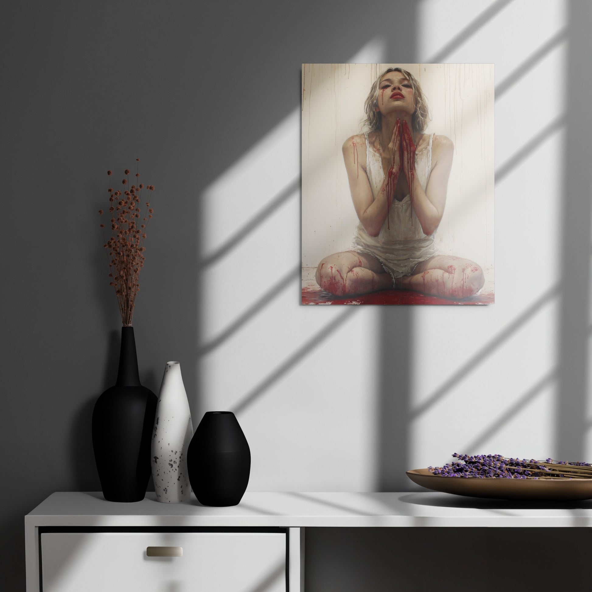 Crimson Splendor – Metal print - 1111Arts