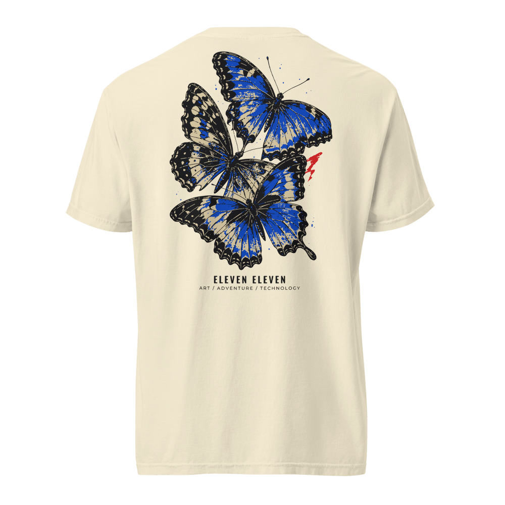 Eleven Eleven Butterfly Study Tee - Heavyweight Garment-Dyed - The Eleven Eleven Foundation
