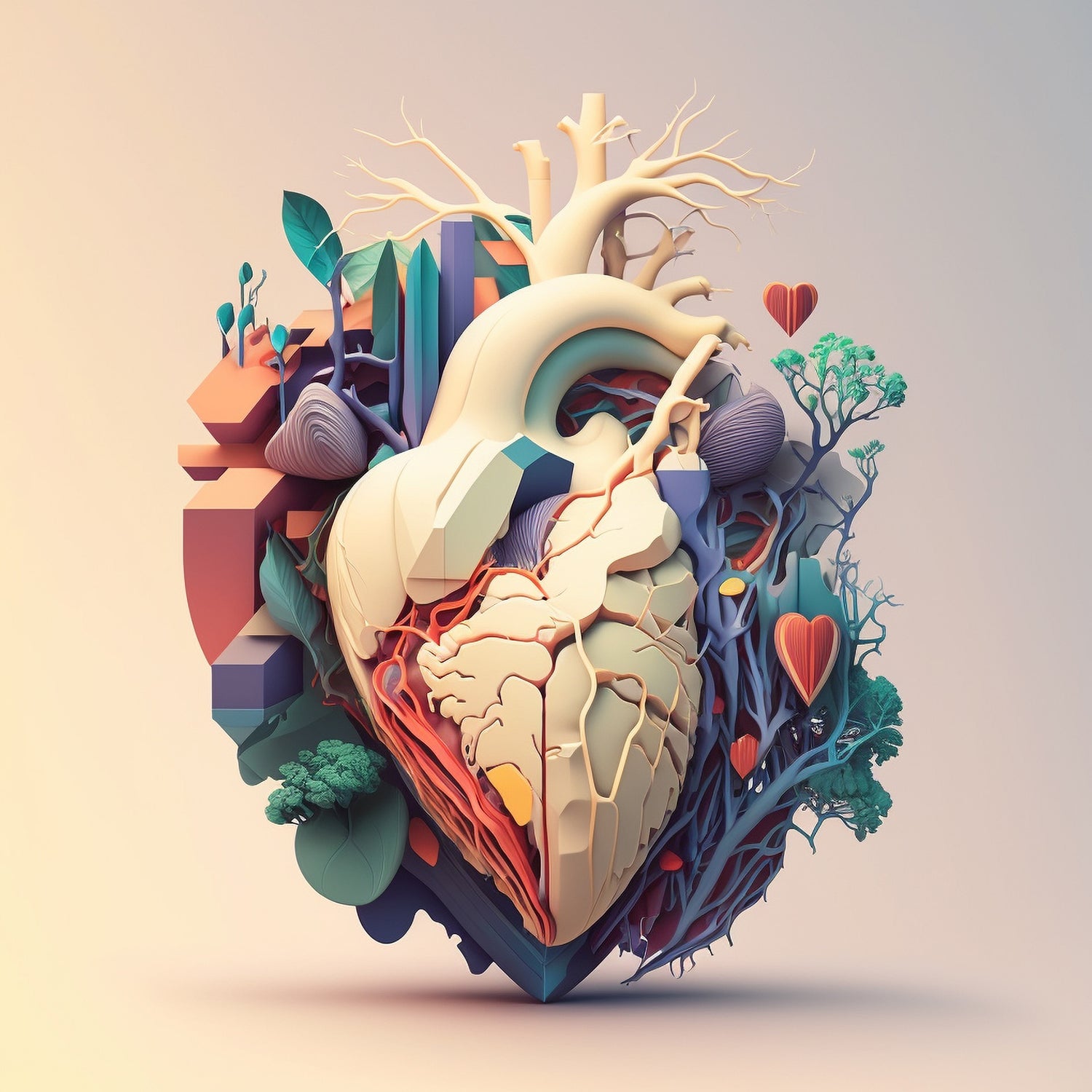artists, 3d heart 