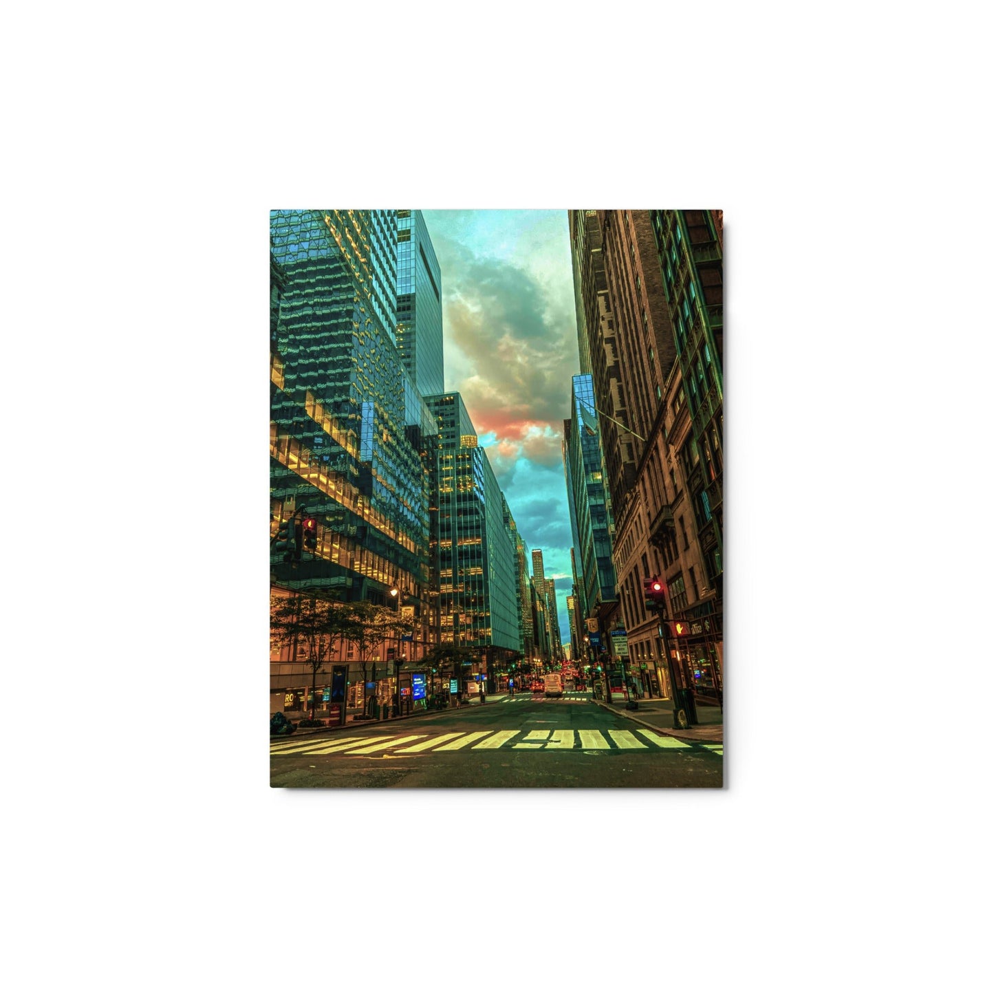 Sunset Boulevard: Urban Glow - Metal print - 1111Arts