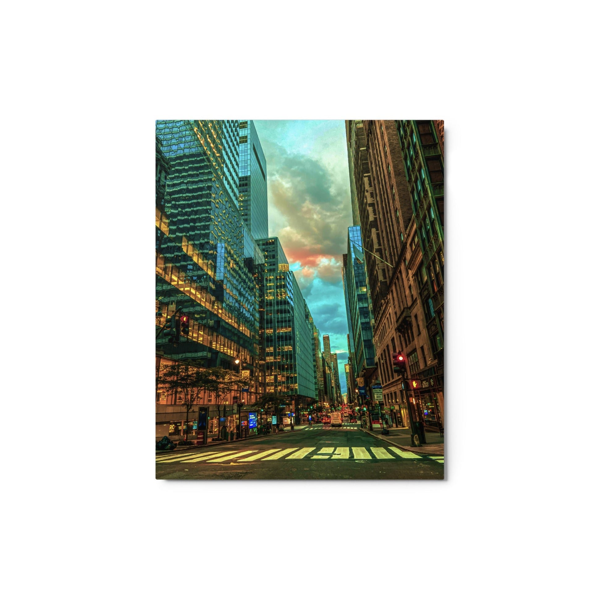 Sunset Boulevard: Urban Glow - Metal print - 1111Arts