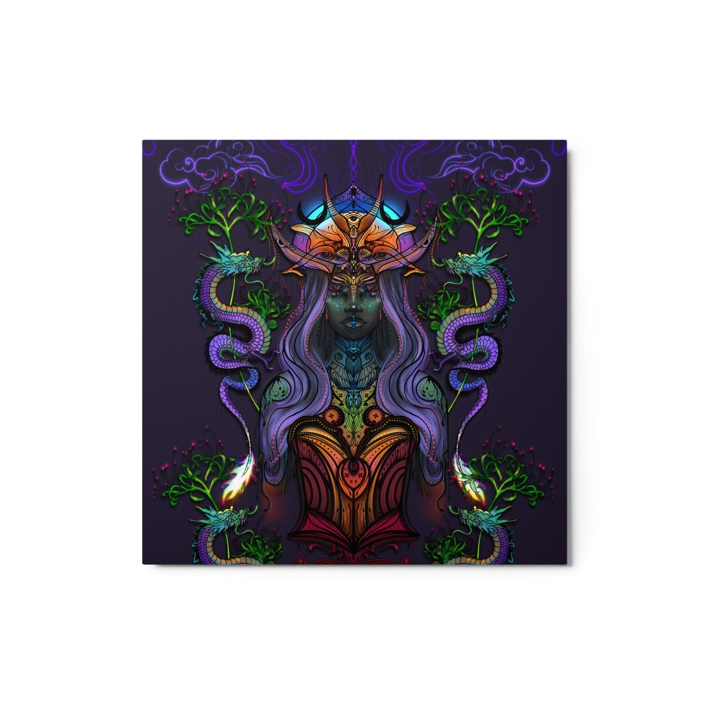 The Dragon Goddess - Metal print - 1111Arts