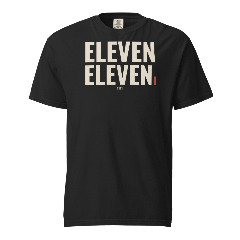 Eleven Eleven Type Study Tee - Heavyweight Garment-Dyed - The Eleven Eleven Foundation