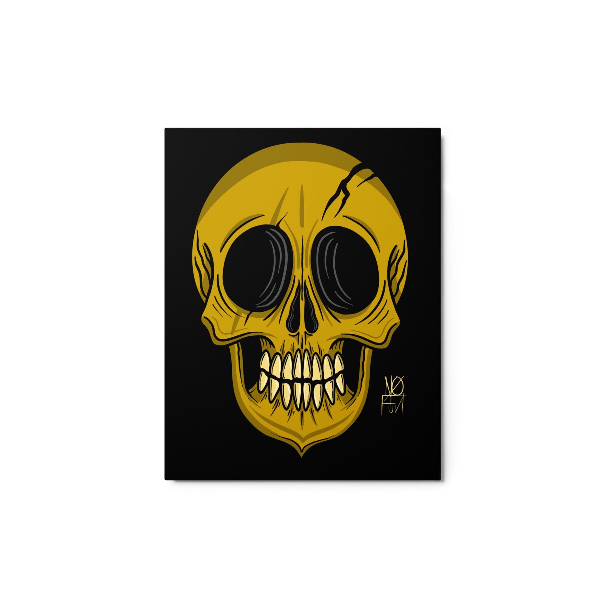 Gilded Skull-Metal Print - 1111Arts