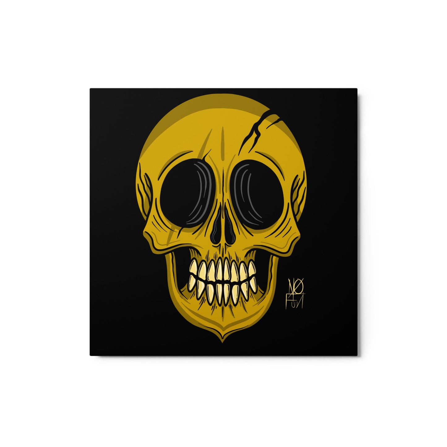 Gilded Skull-Metal Print - 1111Arts