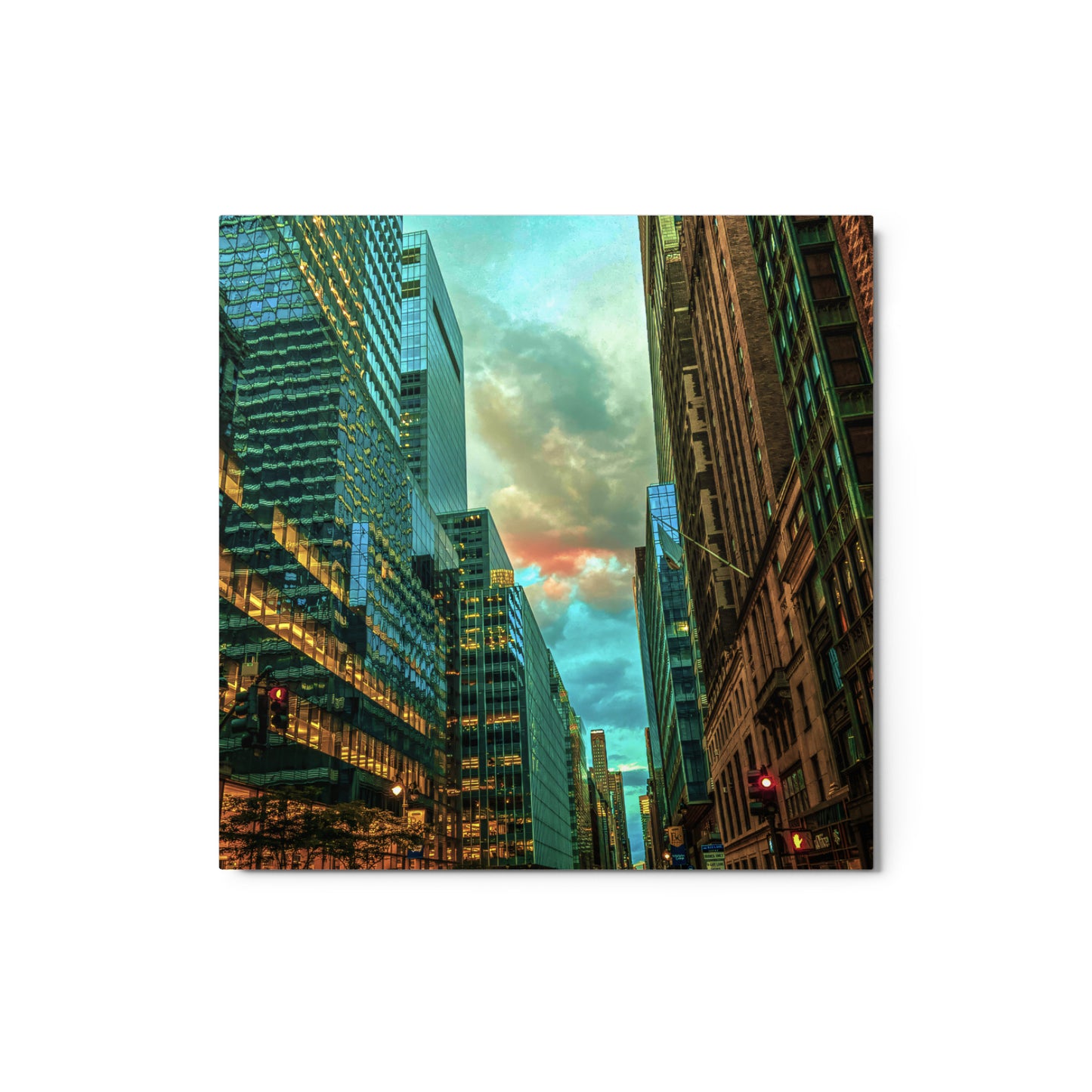 Sunset Boulevard: Urban Glow - Metal print