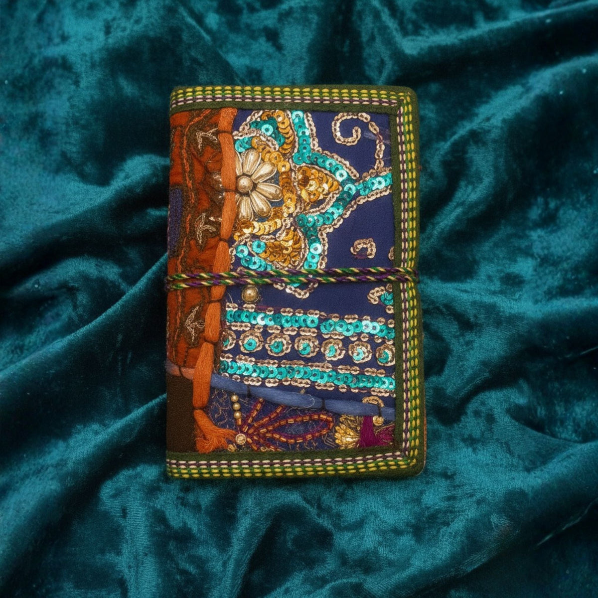 Handcrafted Sari Fabric Bound Notebook Journal - 1111Arts